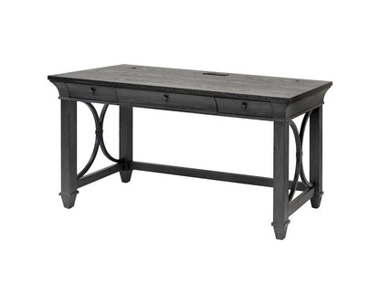Martin Furniture - Willow Lane - Traditional Wood Writing Desk, Office Table with Drawers, Black - IMWL384B view 10