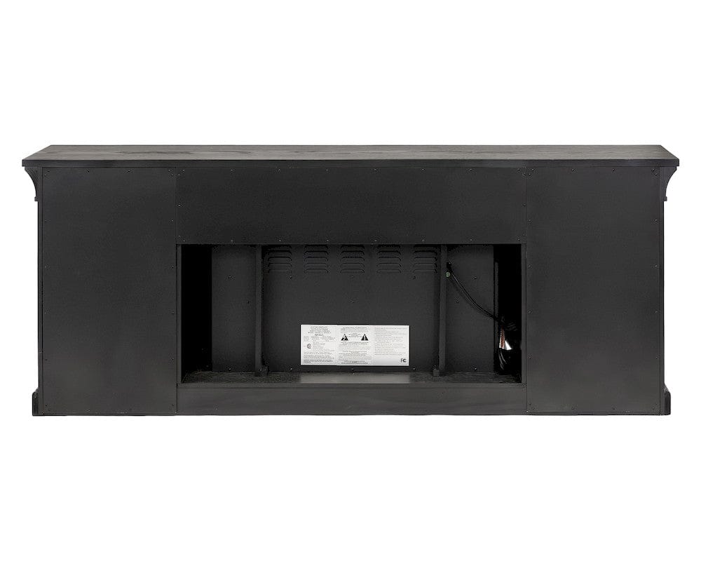Martin Furniture - Willow Lane - Transitional 80" Fireplace Console, Entertainment Storage, TV Stand, Fully Assembled, Ebony Black - IMWL380FPB view 2