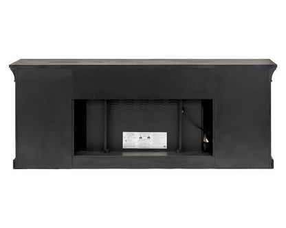 Martin Furniture - Willow Lane - Transitional 80" Fireplace Console, Entertainment Storage, TV Stand, Fully Assembled, Ebony Black - IMWL380FPB view 2