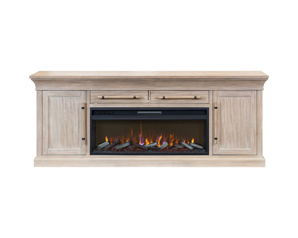 Martin Furniture - Willow Lane - Transitional 80" Fireplace Console, Entertainment Storage, TV Stand, Fully Assembled, Natural Oak - IMWL380FPN view 9