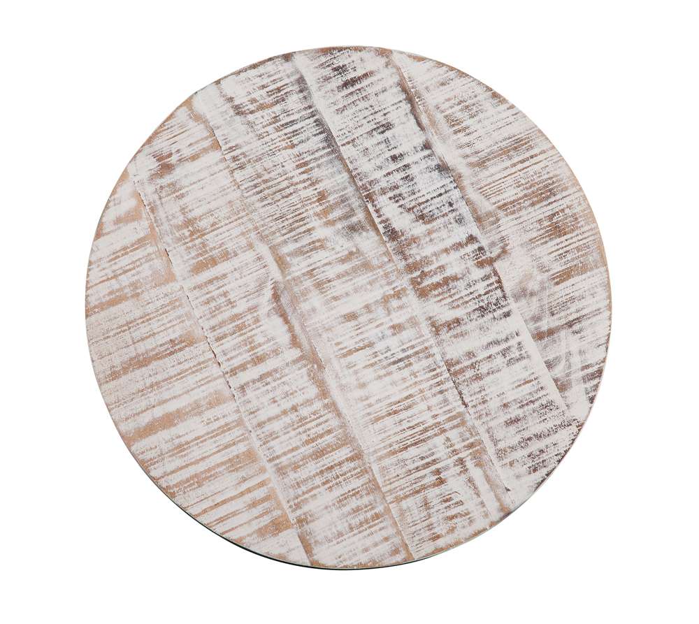 Martin Svensson Home - Abbott 18in Round Solid Wood End Table with Rope Wrapped Base, Whitewash - 3706424 veiw 5