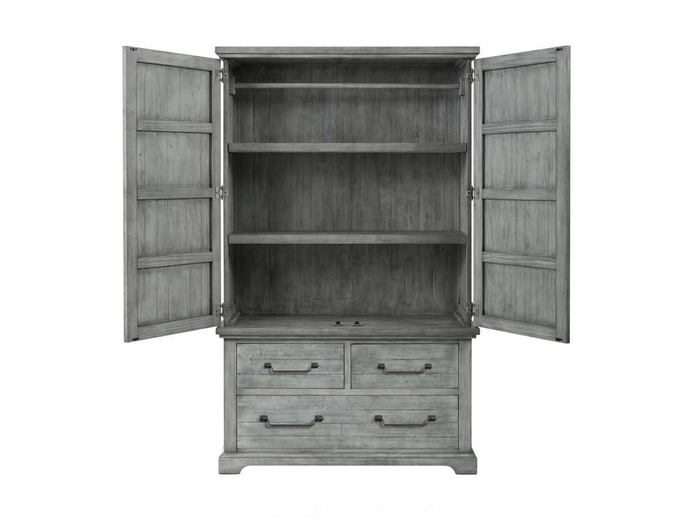 Martin Svensson Home -  Beach House 3 Drawer Armoire, Dove Grey - 6803927 veiw 3