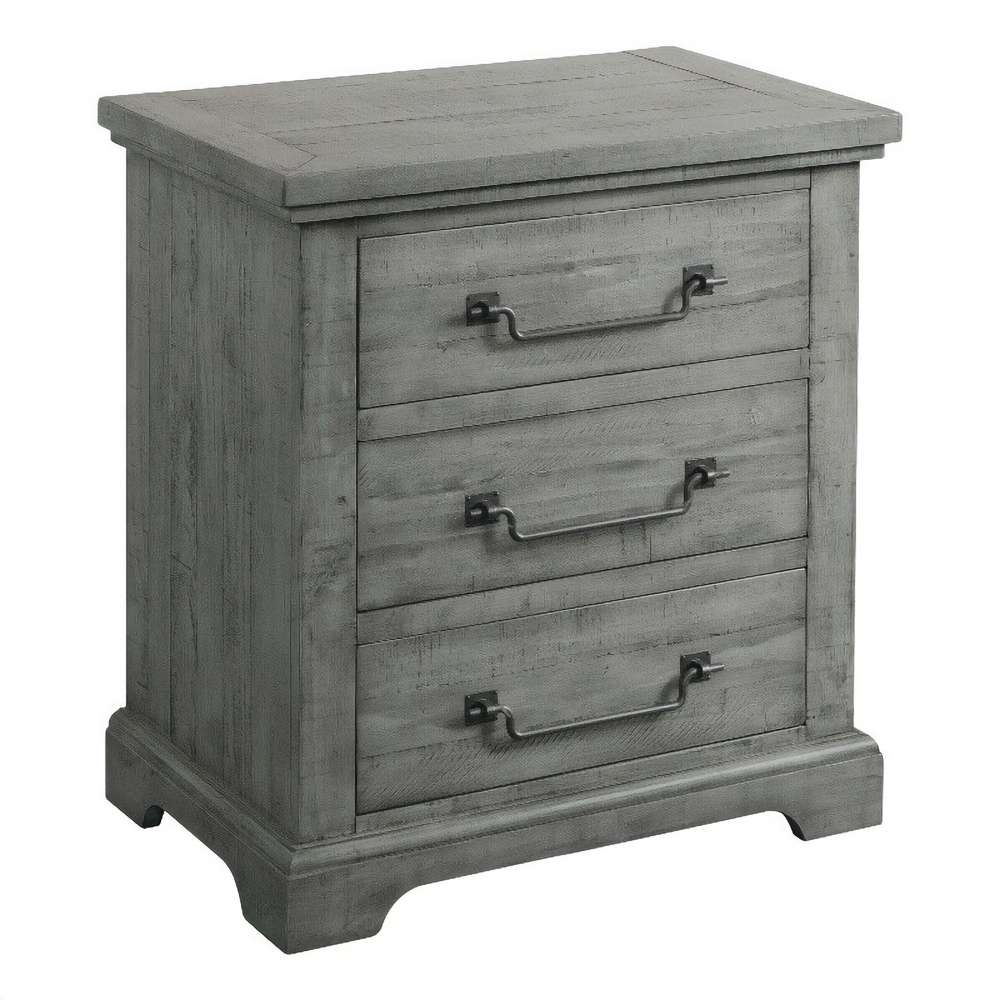 Martin Svensson Home -  Beach House 2 Drawer Nightstand with Security Lock, Dove Grey - 6804123 veiw 1