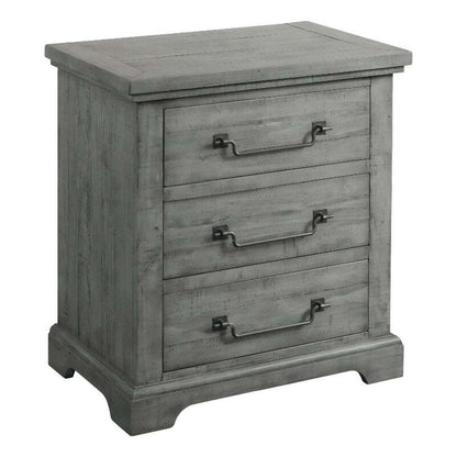 Martin Svensson Home -  Beach House 2 Drawer Nightstand with Security Lock, Dove Grey - 6804123 veiw 1