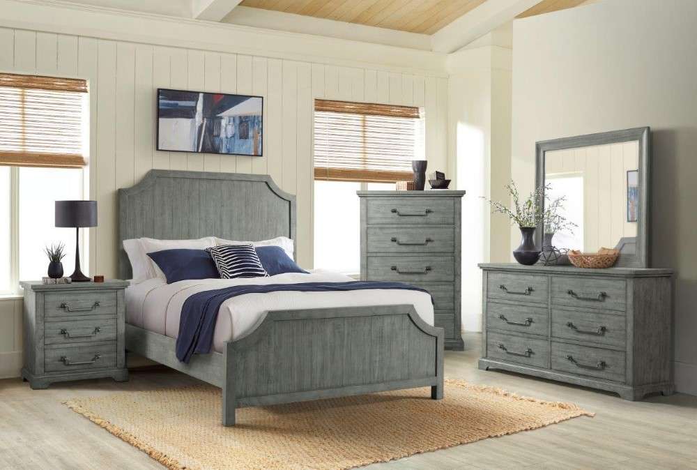 Martin Svensson Home -  Beach House 2 Drawer Nightstand with Security Lock, Dove Grey - 6804123 veiw 5