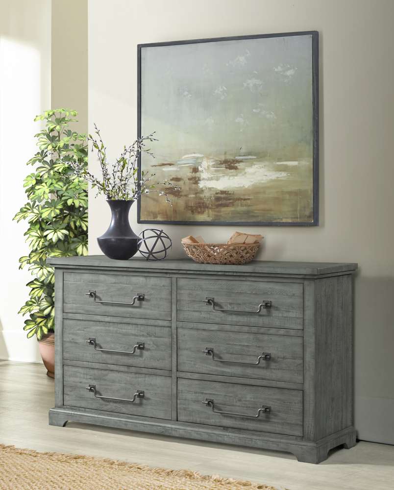 Martin Svensson Home -  Beach House 6 Drawer Dresser, Dove Grey - 6804106 veiw 1