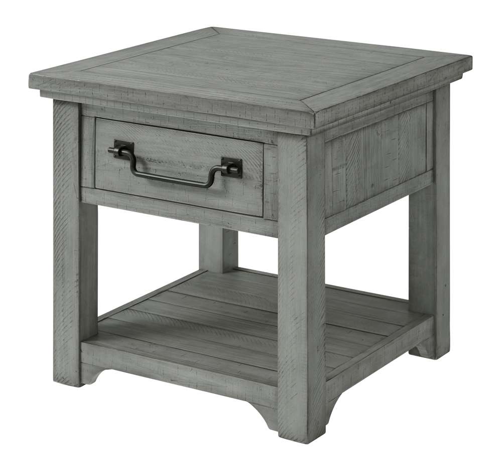 Martin Svensson Home -  Beach House Dove Grey 1-Drawer End Table - 860239 veiw 2