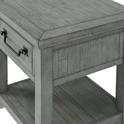 Martin Svensson Home -  Beach House Dove Grey 1-Drawer End Table - 860239 veiw 3