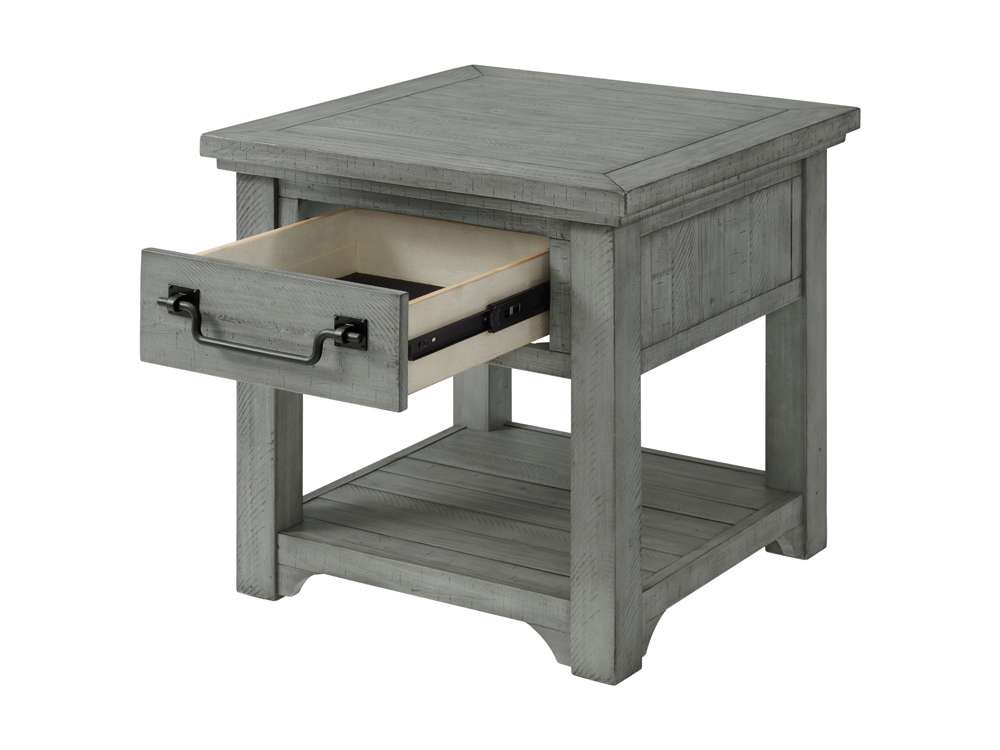 Martin Svensson Home -  Beach House Dove Grey 1-Drawer End Table - 860239 veiw 4