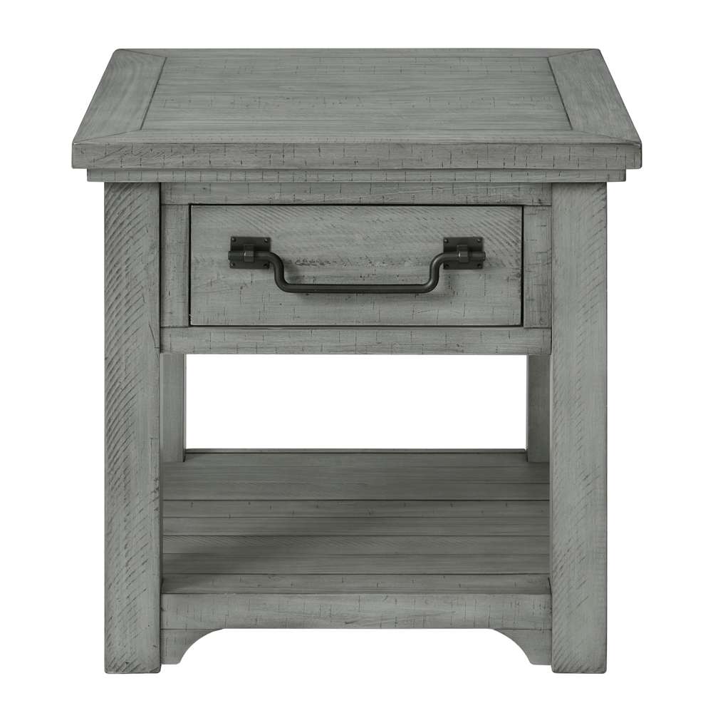 Martin Svensson Home -  Beach House Dove Grey 1-Drawer End Table - 860239 veiw 5