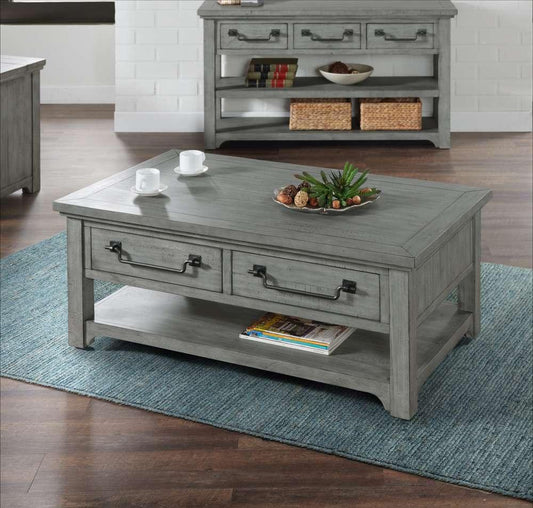 Martin Svensson Home -  Beach House Dove Grey 2-Drawer Coffee Table - 860229 veiw 2