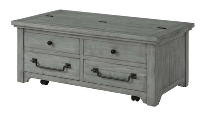Martin Svensson Home -  Beach House Dove Grey Flip Top Trunk Coffee Table - 860219 veiw 1