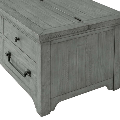 Martin Svensson Home -  Beach House Dove Grey Flip Top Trunk Coffee Table - 860219 veiw 4