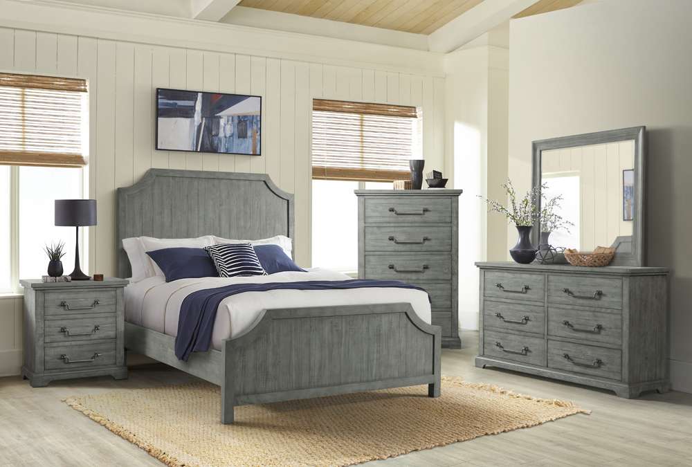 Martin Svensson Home -  Beach House Queen Panel Bed, Dove Grey - 68041A veiw 4