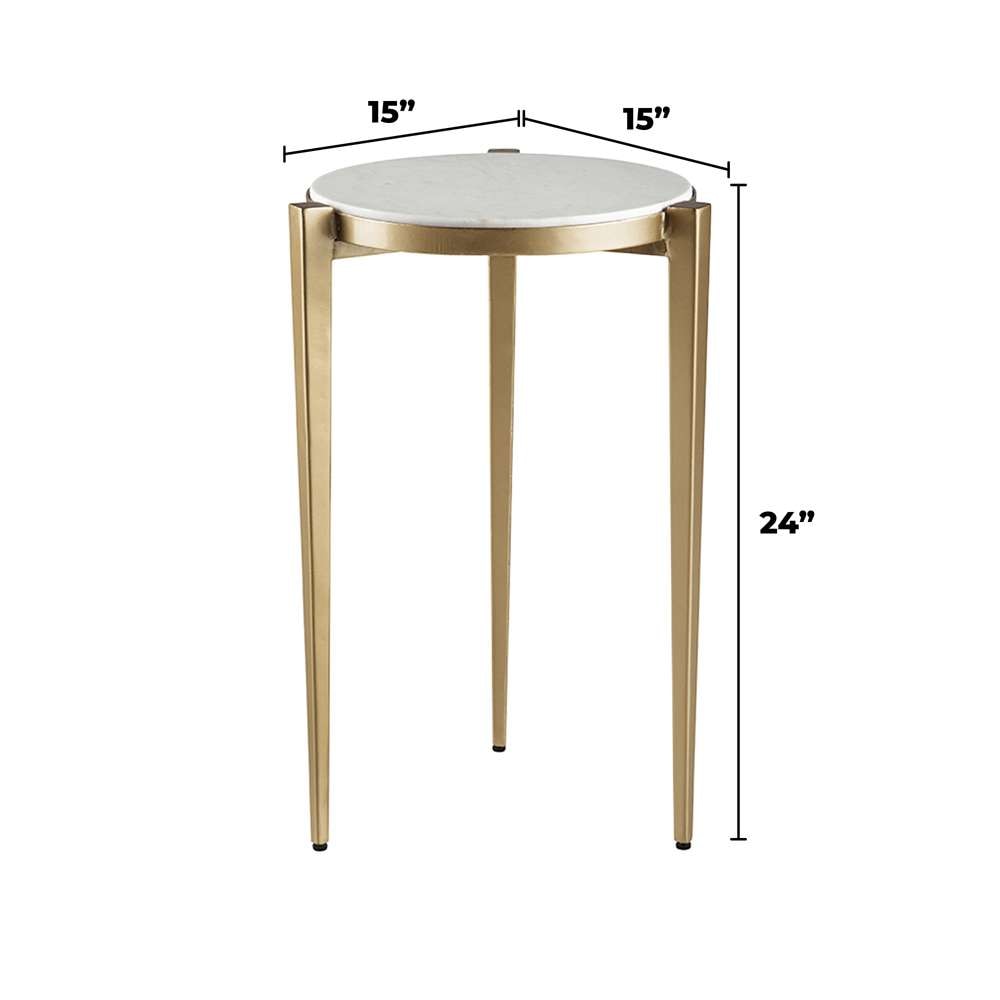 Martin Svensson Home  - Billie Tri-Leg Genuine Marble Top Accent Table - 3707416 veiw 6