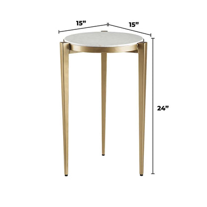 Martin Svensson Home  - Billie Tri-Leg Genuine Marble Top Accent Table - 3707416 veiw 6