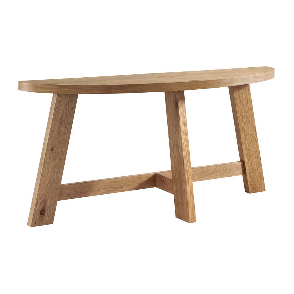 Martin Svensson Home - BoHo Natural Wood Half Moon Sofa Console Table - 8706744 veiw 1