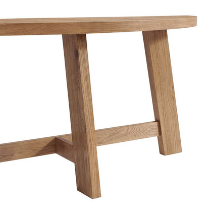 Martin Svensson Home - BoHo Natural Wood Half Moon Sofa Console Table - 8706744 veiw 4