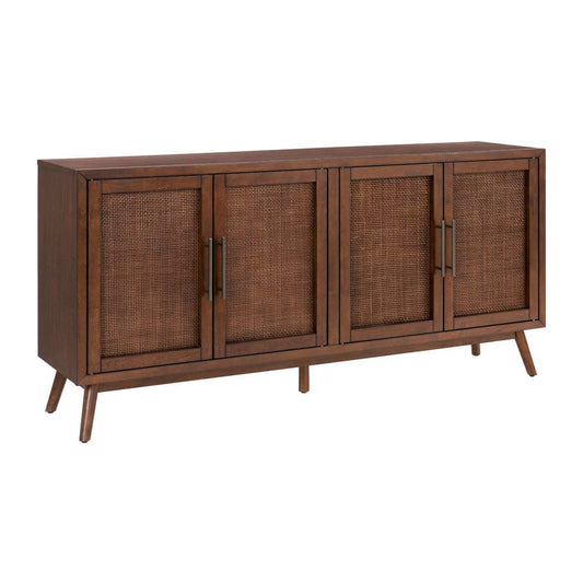 Martin Svensson Home - Classic Mid-Century Modern 4-Door Cinnamon Brown TV Stand - 909444 veiw 1