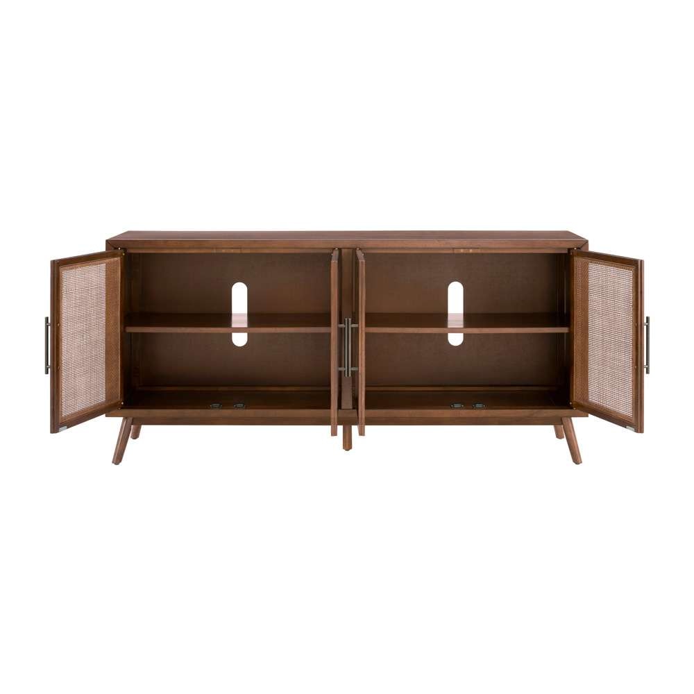 Martin Svensson Home - Classic Mid-Century Modern 4-Door Cinnamon Brown TV Stand - 909444 veiw 3