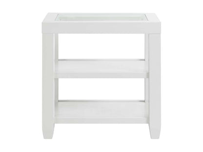 Martin Svensson Home - Cordero 16in Glass Top Chairside Table, White - 830273 veiw 4