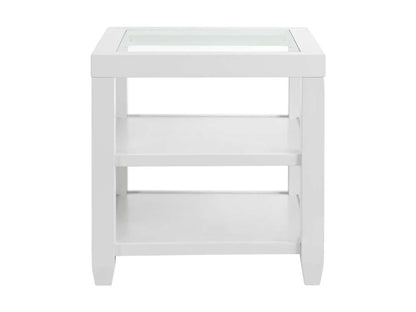 Martin Svensson Home - Cordero 24in Glass Top End Table, White - 830233 veiw 5