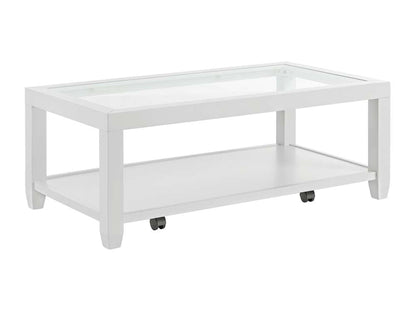 Martin Svensson Home - Cordero 48in Glass Top Coffee Table, White - 830223 veiw 2