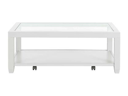 Martin Svensson Home - Cordero 48in Glass Top Coffee Table, White - 830223 veiw 3