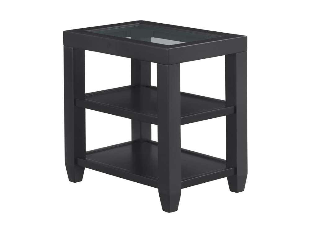 Martin Svensson Home- Cordero Glass Top Chairside Table, Black -830272 veiw 1