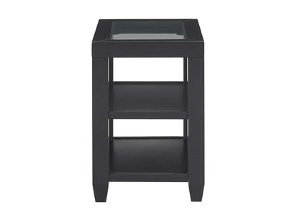 Martin Svensson Home- Cordero Glass Top Chairside Table, Black -830272 veiw 4