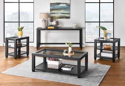 Martin Svensson Home- Cordero Glass Top Coffee Table, Black -830222 veiw 8