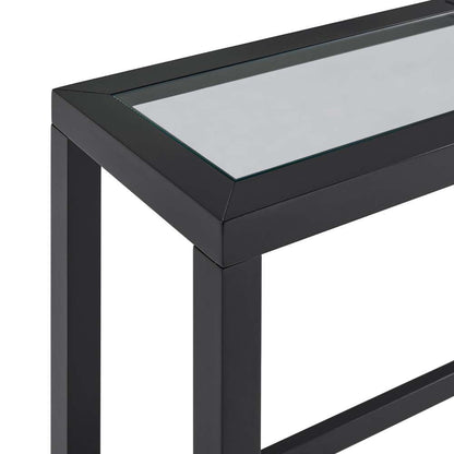 Martin Svensson Home- Cordero Glass Top Console Bar Table and Stool Set, Black -830262 veiw 7