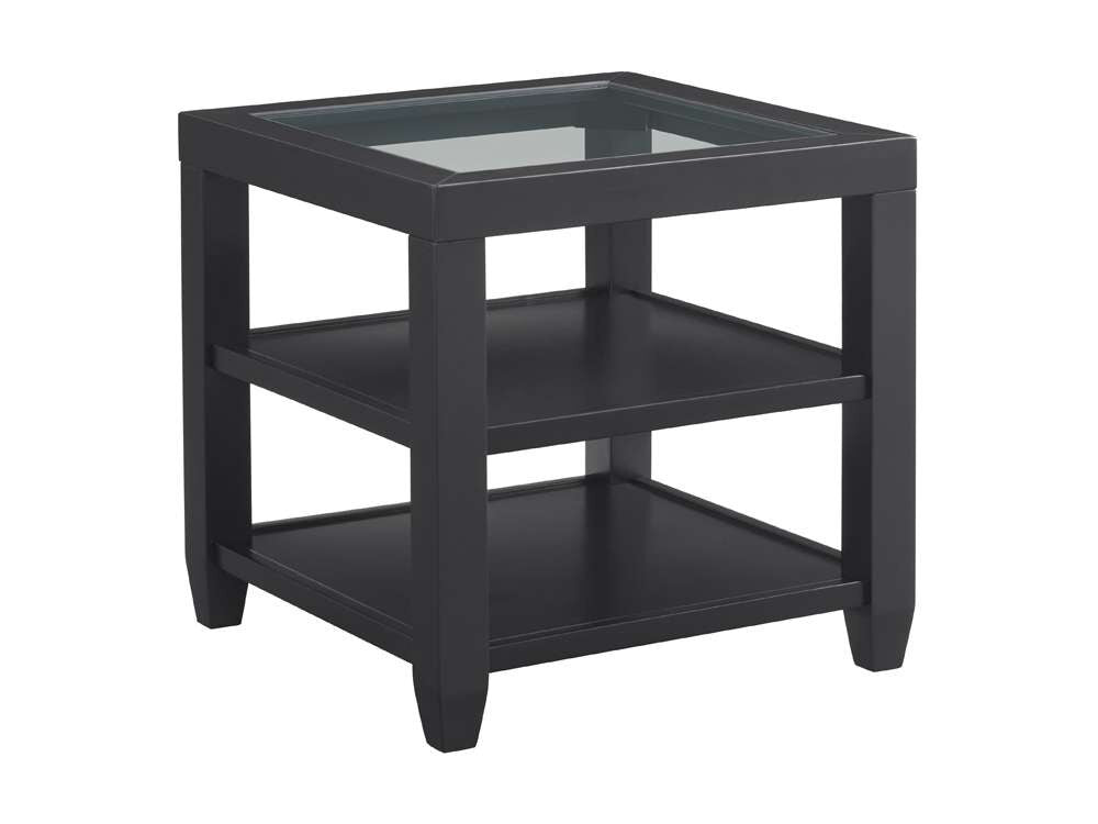 Martin Svensson Home- Cordero Glass Top End Table, Black -830232 veiw 1