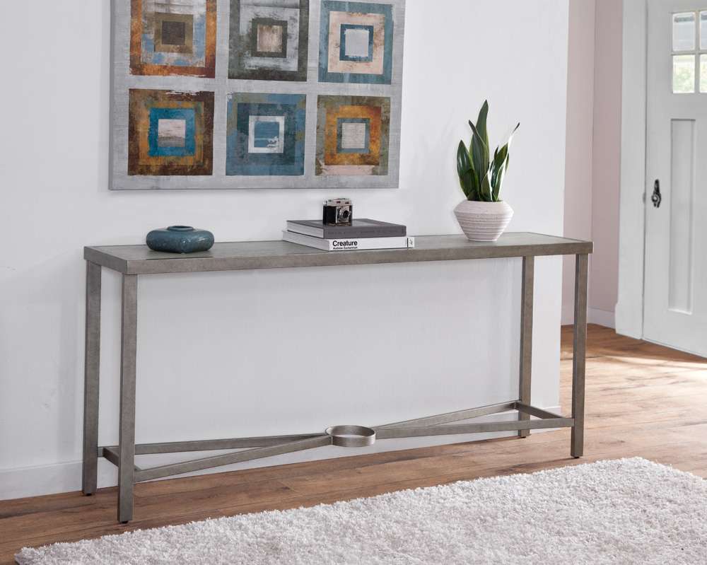 Martin Svensson Home - Corfu Wood and Metal Rectangle Sofa Console Table - 8150144 veiw 5