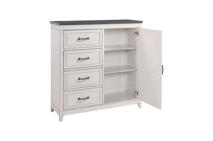 Martin Svensson Home -  Del Mar 4 Drawer Media Chest, White with Grey Top - 6802926 veiw 2
