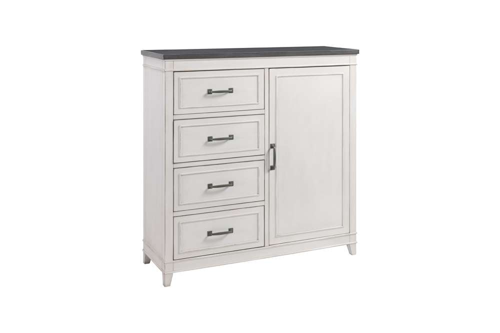 Martin Svensson Home -  Del Mar 4 Drawer Media Chest, White with Grey Top - 6802926 veiw 3