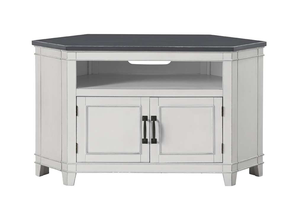 Martin Svensson Home -  Del Mar 50in Corner TV Stand, White and Grey - 910139 veiw 1