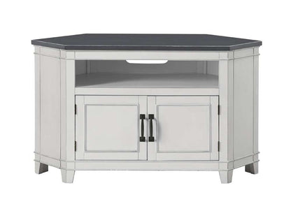 Martin Svensson Home -  Del Mar 50in Corner TV Stand, White and Grey - 910139 veiw 1