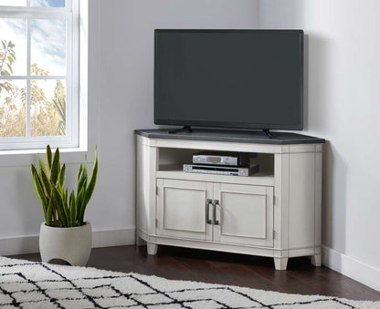 Martin Svensson Home -  Del Mar 50in Corner TV Stand, White and Grey - 910139 veiw 2