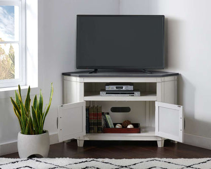 Martin Svensson Home -  Del Mar 50in Corner TV Stand, White and Grey - 910139 veiw 3