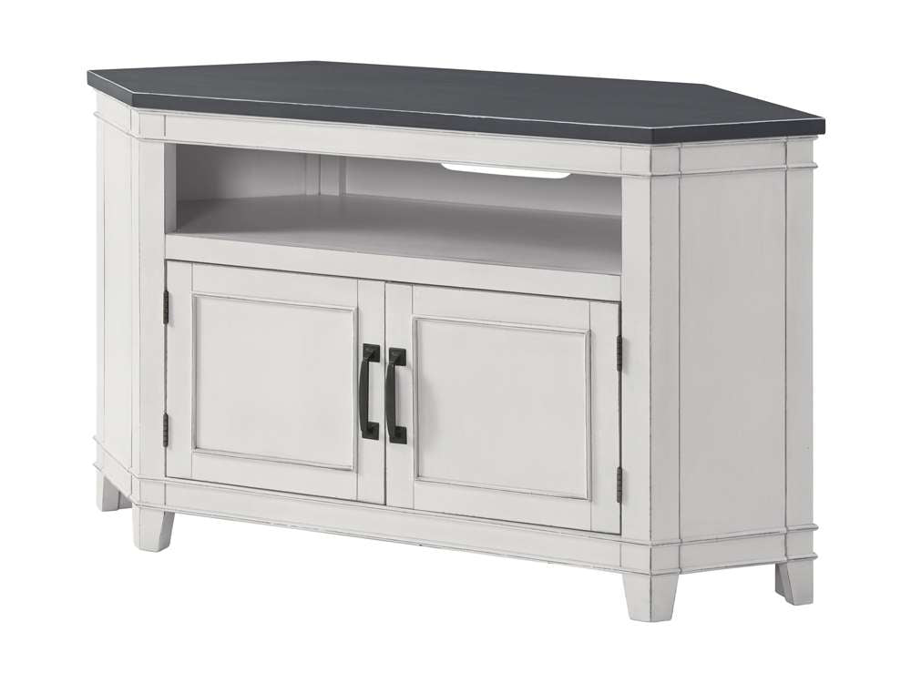 Martin Svensson Home -  Del Mar 50in Corner TV Stand, White and Grey - 910139 veiw 4