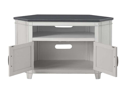Martin Svensson Home -  Del Mar 50in Corner TV Stand, White and Grey - 910139 veiw 6