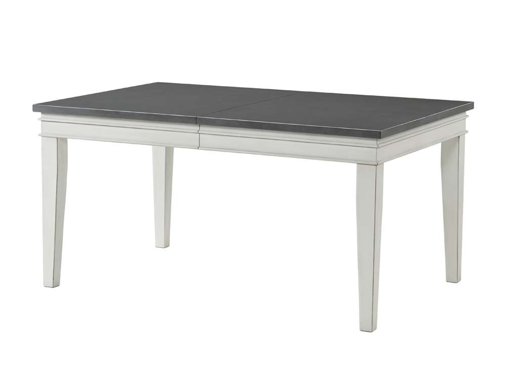 Martin Svensson Home -  Del Mar 60in Dining Table with Extendable Leaf to 78in, Antique White and Grey - 5202931 veiw 1