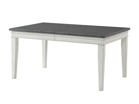 Martin Svensson Home -  Del Mar 60in Dining Table with Extendable Leaf to 78in, Antique White and Grey - 5202931 veiw 1