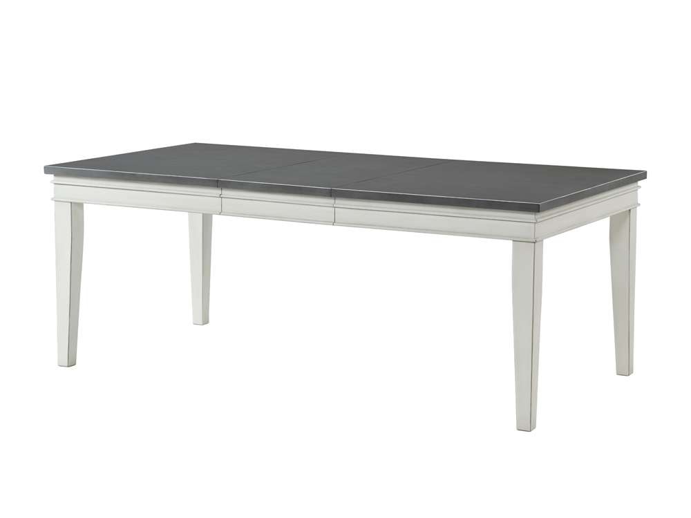 Martin Svensson Home -  Del Mar 60in Dining Table with Extendable Leaf to 78in, Antique White and Grey - 5202931 veiw 2