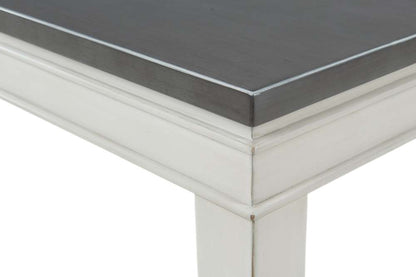 Martin Svensson Home -  Del Mar 60in Dining Table with Extendable Leaf to 78in, Antique White and Grey - 5202931 veiw 3