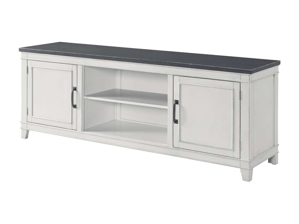 Martin Svensson Home -  Del Mar 70in TV Stand, White and Grey - 910129 veiw 1