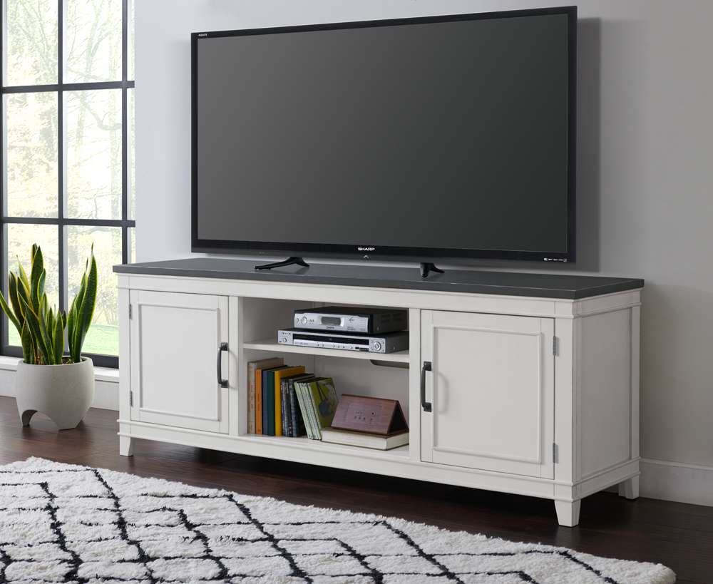 Martin Svensson Home -  Del Mar 70in TV Stand, White and Grey - 910129 veiw 3
