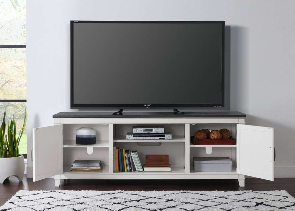 Martin Svensson Home -  Del Mar 70in TV Stand, White and Grey - 910129 veiw 4