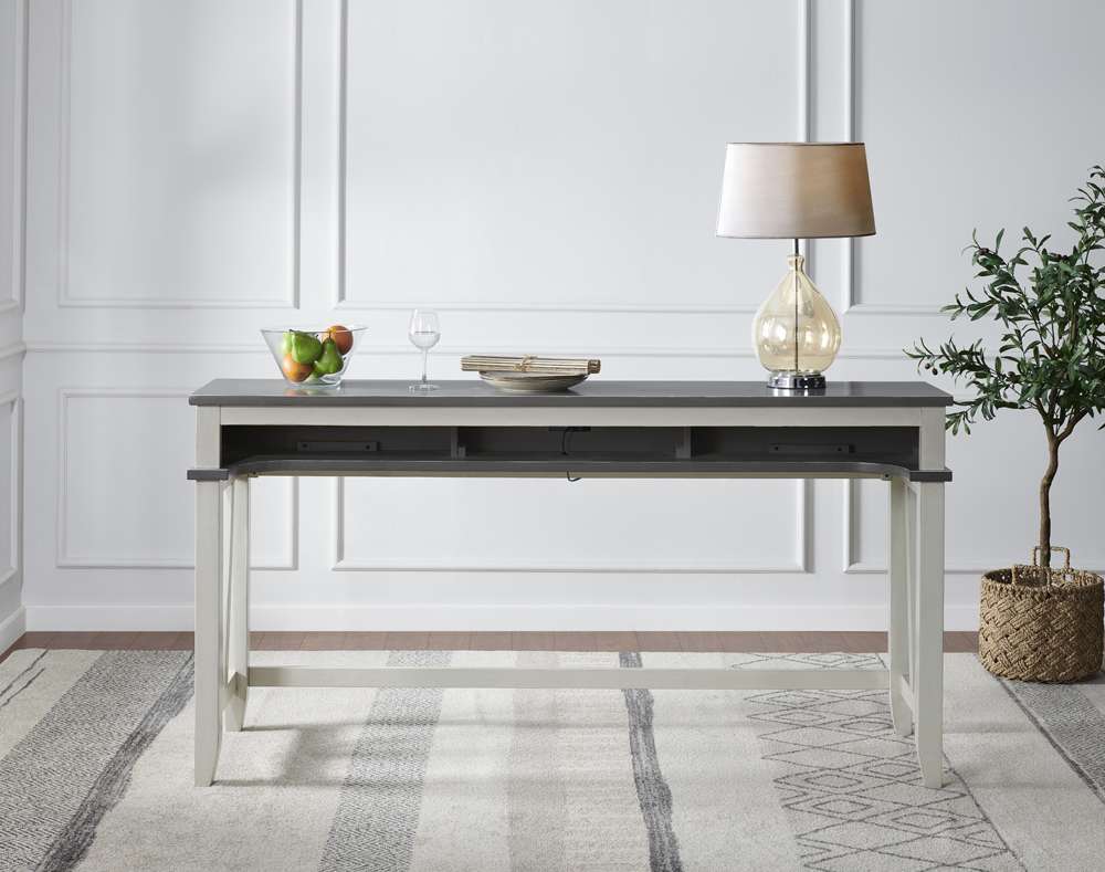 Martin Svensson Home -  Del Mar  Antique White and Grey Console Bar Table and Stool Set  - 820169 veiw 3